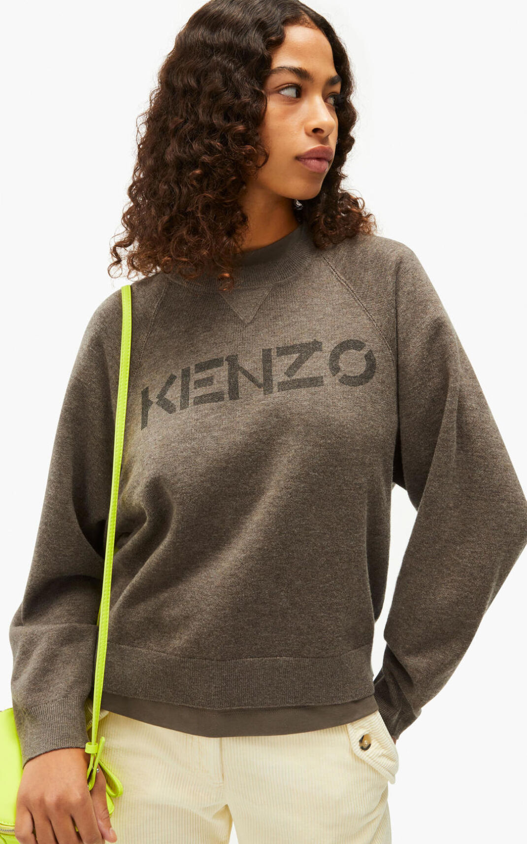 Jerseys Kenzo Logo merino wool Mujer Marrones XBM870256